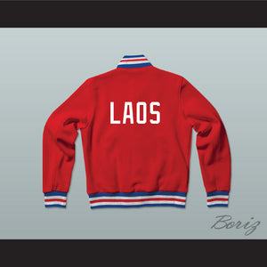 Laos Varsity Letterman Jacket-Style Sweatshirt