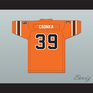 1974-75 WFL Larry Csonka 39 Memphis Grizzlies Road Football Jersey with Patch
