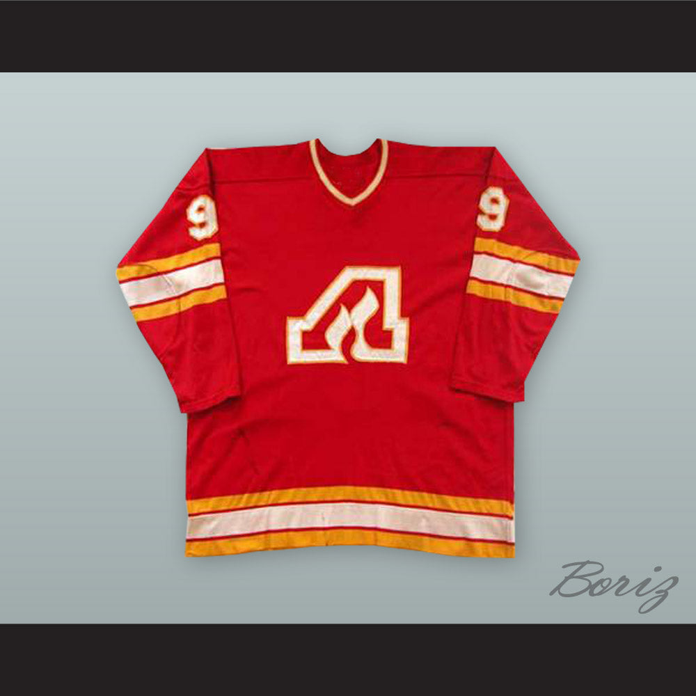 Larry Romanchych 9 Atlanta Flames Red Hockey Jersey