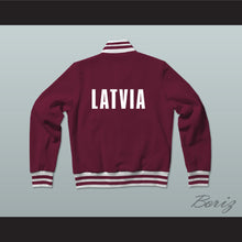 Load image into Gallery viewer, Latvia Varsity Letterman Jacket-Style Sweatshirt