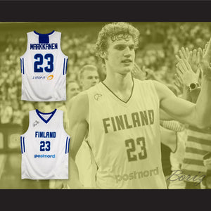 Lauri Markkanen 23 Finland National Team White Basketball Jersey