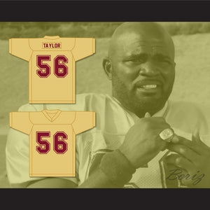 Lawrence Taylor 56 Heartland State University Comebacks Gold Practice Football Jersey