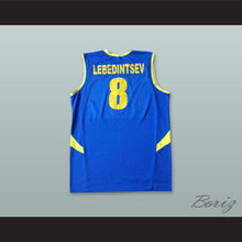 Load image into Gallery viewer, Lebedintsev 8 Ukraine Blue Basketball Jersey