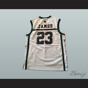 Lebron James 23 Fighting Irish High School Basketball Jersey White