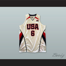 Load image into Gallery viewer, Lebron James 6 USA White Basketball Jersey