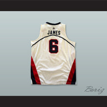 Load image into Gallery viewer, Lebron James 6 USA White Basketball Jersey