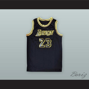 Lebron James 23 Labron Black Basketball Jersey