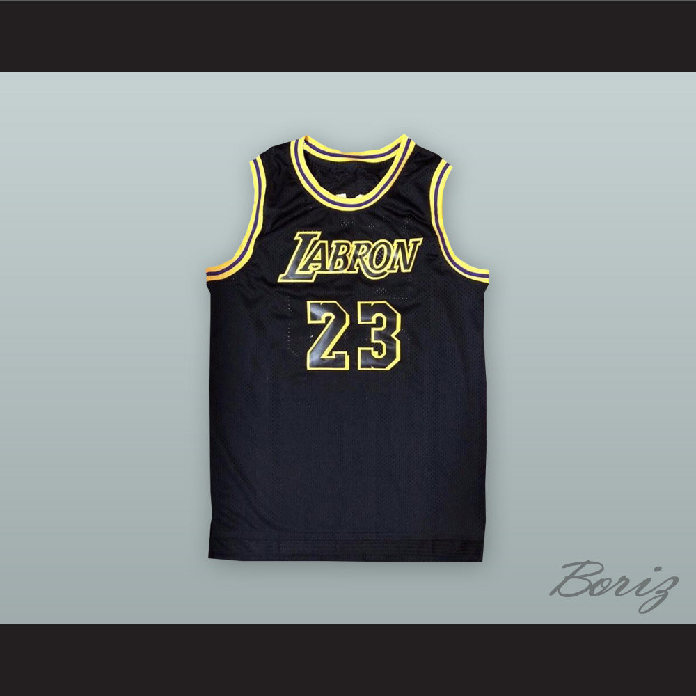 Lebron James 23 Labron Black Basketball Jersey