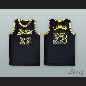 Lebron James 23 Labron Black Basketball Jersey