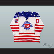 Load image into Gallery viewer, Lee Fogolin 20 Team USA Canada Cup Hockey Jersey