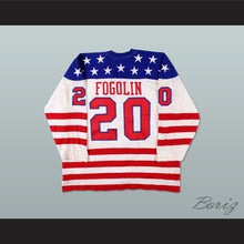 Load image into Gallery viewer, Lee Fogolin 20 Team USA Canada Cup Hockey Jersey