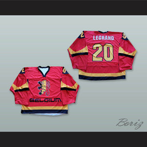 Legrand 20 Belgium Red Hockey Jersey