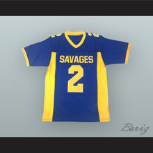 Load image into Gallery viewer, Leighton Vander Esch 2 Salmon River High School Savages Blue Football Jersey