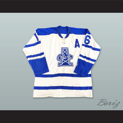 Len 'Comet' Haley 16 Tulsa Oilers White Hockey Jersey