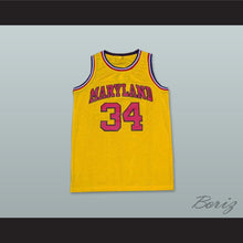 Load image into Gallery viewer, Len Bias 34 Maryland Yellow Basketball Jersey