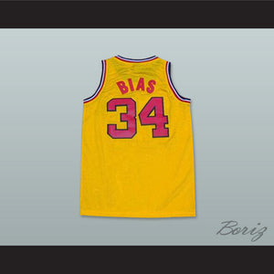 Len Bias 34 Maryland Yellow Basketball Jersey