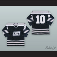 Load image into Gallery viewer, Len Soccio 10 Columbus Chill Black Hockey Jersey