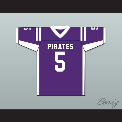 Leo Chenal 5 Grantsburg High School Pirates Purple Football Jersey 2