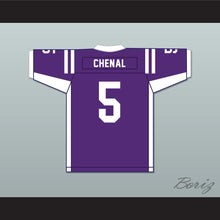 Load image into Gallery viewer, Leo Chenal 5 Grantsburg High School Pirates Purple Football Jersey 2