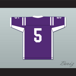 Leo Chenal 5 Grantsburg High School Pirates Purple Football Jersey 1