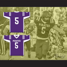 Load image into Gallery viewer, Leo Chenal 5 Grantsburg High School Pirates Purple Football Jersey 1