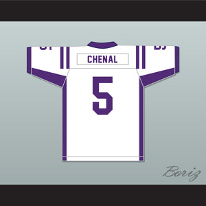 Leo Chenal 5 Grantsburg High School Pirates White Football Jersey 2