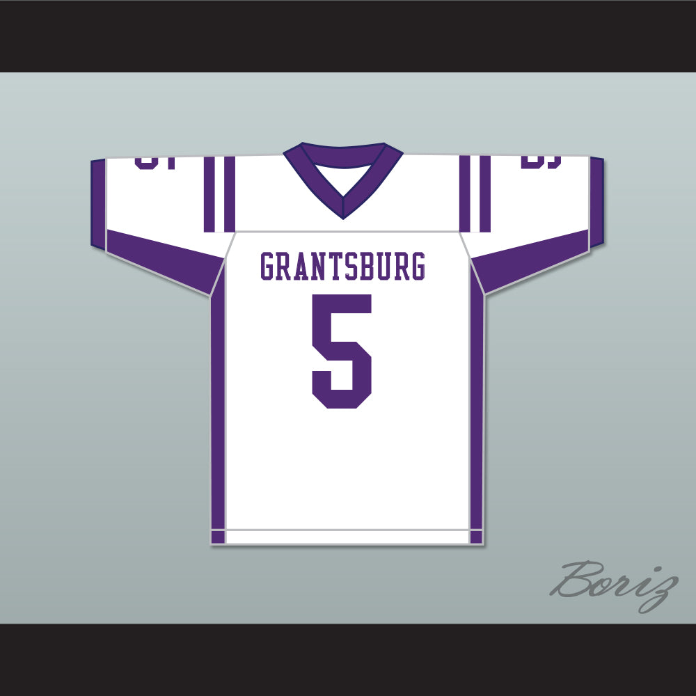 Leo Chenal 5 Grantsburg High School Pirates White Football Jersey 1