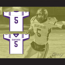 Load image into Gallery viewer, Leo Chenal 5 Grantsburg High School Pirates White Football Jersey 1