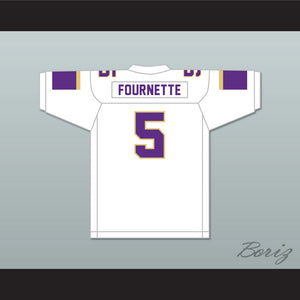 Leonard Fournette 5 St. Augustine High School Purple Knights White Football Jersey 1