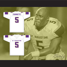 Load image into Gallery viewer, Leonard Fournette 5 St. Augustine High School Purple Knights White Football Jersey 1