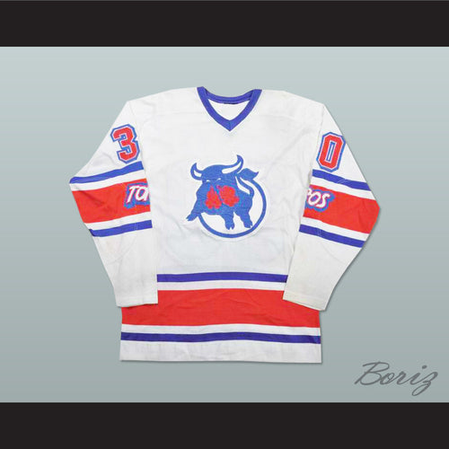 Les Binkley 30 WHA Toronto Toros White Hockey Jersey