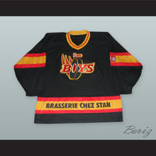Load image into Gallery viewer, Les Boys Black Hockey Jersey with Molson Beer Patch