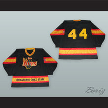 Load image into Gallery viewer, Les Boys Black Hockey Jersey with Molson Beer Patch