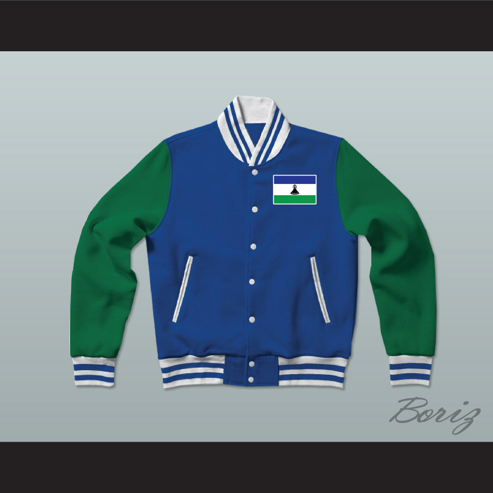 Lesotho Varsity Letterman Jacket-Style Sweatshirt
