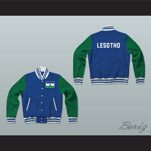 Lesotho Varsity Letterman Jacket-Style Sweatshirt