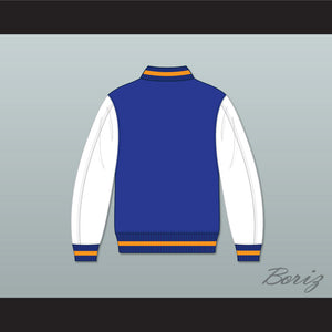 Lethal Weapon 2 Martin Riggs Blue and White Varsity Letterman Jacket-Style Sweatshirt