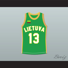 Load image into Gallery viewer, Sarunas Marciulionis 13 Lithuania Green Basketball Jersey 1