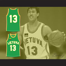 Load image into Gallery viewer, Sarunas Marciulionis 13 Lithuania Green Basketball Jersey 1