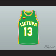 Load image into Gallery viewer, Sarunas Marciulionis 13 Lithuania Green Basketball Jersey 2