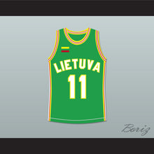 Load image into Gallery viewer, Arvydas Sabonis 11 Lithuania Green Basketball Jersey 2