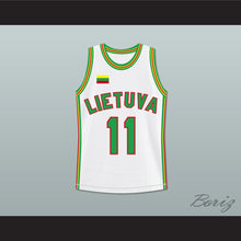 Load image into Gallery viewer, Arvydas Sabonis 11 Lithuania White Basketball Jersey 1