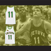 Load image into Gallery viewer, Arvydas Sabonis 11 Lithuania White Basketball Jersey 1