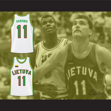 Load image into Gallery viewer, Arvydas Sabonis 11 Lithuania White Basketball Jersey 2