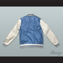 Load image into Gallery viewer, Light Blue and White Lab Leather Varsity Letterman Jacket