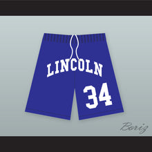 Load image into Gallery viewer, Jesus Shuttlesworth 34 Lincoln High School Blue Basketball Shorts