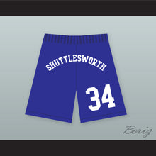 Load image into Gallery viewer, Jesus Shuttlesworth 34 Lincoln High School Blue Basketball Shorts