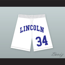 Load image into Gallery viewer, Jesus Shuttlesworth 34 Lincoln High School White Basketball Shorts