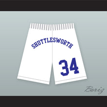 Load image into Gallery viewer, Jesus Shuttlesworth 34 Lincoln High School White Basketball Shorts