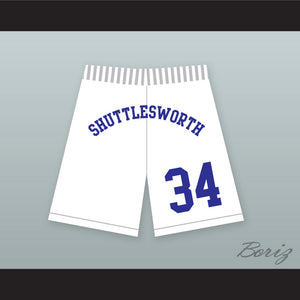 Jesus Shuttlesworth 34 Lincoln High School White Basketball Shorts