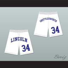 Load image into Gallery viewer, Jesus Shuttlesworth 34 Lincoln High School White Basketball Shorts